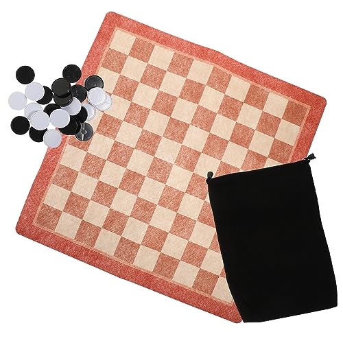 IMIKEYA 1 Set Stoffspiel Schachbrett Für Schach Schachbausatz Lustiges Schachspiel Kleinkindschach Interaktives Schach Kunststoff von IMIKEYA