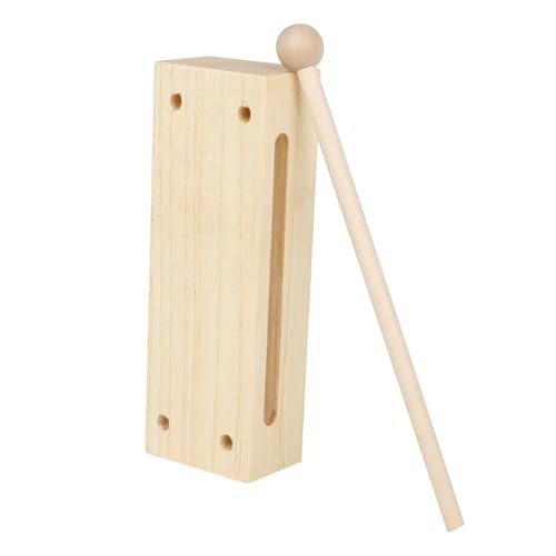 IMIKEYA 1 Set Ton Klöppel Musik Pädagogisches Rhythmusblock Mit Schlägel Schlaginstrument Freizeitspielzeug Musikalisches Aufklärungsspielzeug Beiges Holz von IMIKEYA
