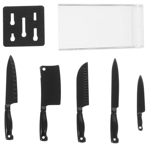 IMIKEYA 1 Set Transparentes Messerset Küchenutensilien Kunst Und Bastelsets Mini Küchenzubehör Miniatur Küchenschneider Utensilien Puppenhaus Zubehör Mini von IMIKEYA