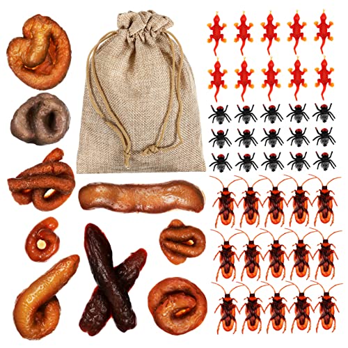 IMIKEYA 1 Set Tricky Funny Poo Fake Poo Halloween Decor Party Prank Realistische Fake Props Schaben Poop Witz Insekten Simulation Fake Lizard Imitation Kunststoff von IMIKEYA