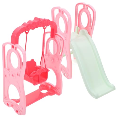 IMIKEYA 1 Set Vergnügungspark Miniaturen Mini Rutsche Spielzeughaus Kleinkinder Puppen Feen Set Spielzeugschaukel Tiere Miniaturschaukel Babyschaukeln Für Kleinkinder von IMIKEYA