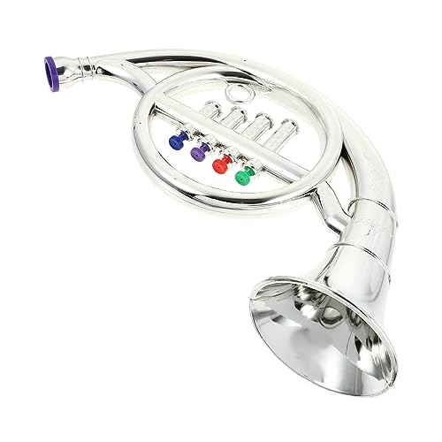 IMIKEYA 1 Stück Horn-Modell Kind Französisch Musikspielzeug Trompete Lehrreich -waldhorn Musical Hornspielzeug Musikhorn Simuliertes Horn Abs-Kunststoff Silver von IMIKEYA