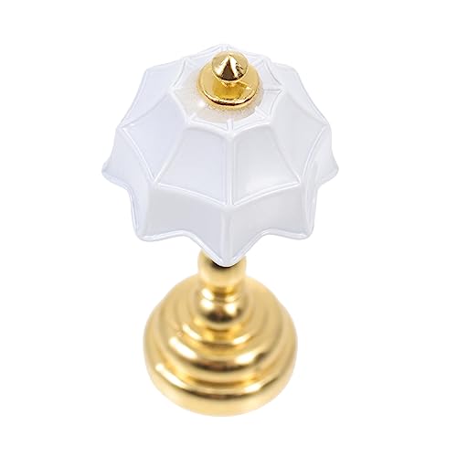 IMIKEYA 1 Stück Mini-Schreibtischlampe für kinderspielzeug kinderknallzeug dollhaus Toy Nachttisch LED-Lampe Weiß USB Miniaturlampenmodell Mini-Möbelmodell Eisen Golden von IMIKEYA