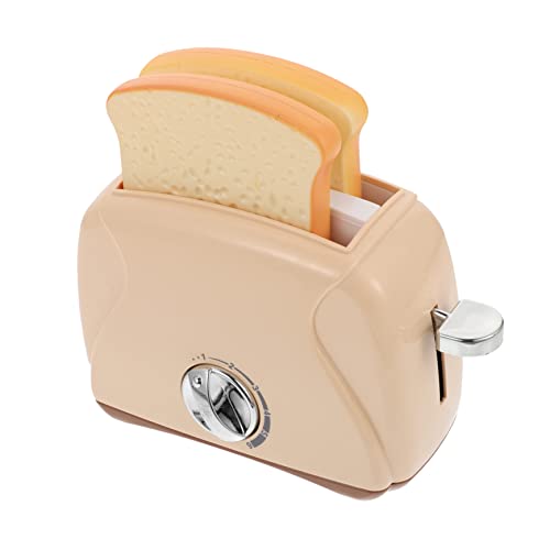 IMIKEYA 1 Stück Ofenverzierungen Lustiges Toastermaschinenspielzeug Desktop-Toaster Maschine Ornament Simulation Toaster Maschine Simulierte Brotmaschine Plastik Khaki von IMIKEYA