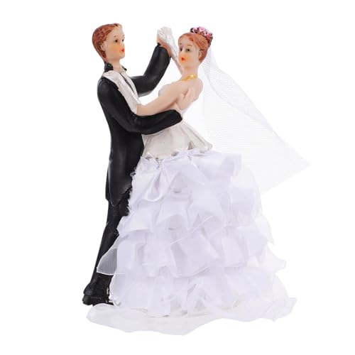 IMIKEYA 1 Stück Schmuck für Braut und Bräutigam paar figur kuchen essbar Tortendekoration zum Hochzeitstag wedding present hochzeitsgeschenke Heimdekoration Hochzeitstorte basteln Harz von IMIKEYA