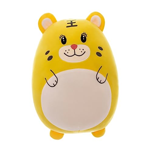 IMIKEYA 1 Stück Tigerpuppe plüsch Tiger Year of The Tiger Kuscheltiger Tiger Plüschfigur Weihnachten Plüschtiere Stofftierpuppe Puppenspielzeug entzückende Plüschpuppen PP Baumwolle Yellow von IMIKEYA