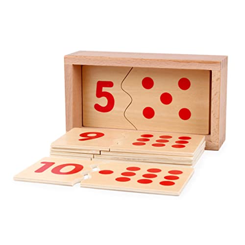 IMIKEYA 1 Stück für die geistige Entwicklung Gehirn entwickelt Lernspielzeug Nummer passendes Puzzle kreatives Kinderspielzeug Frühes Bildungsspielzeug Hölzern rot von IMIKEYA
