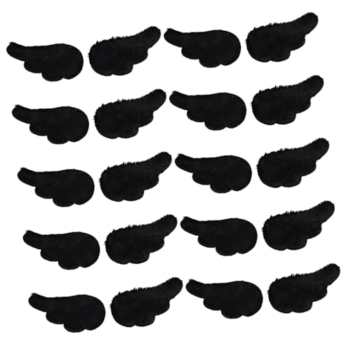 IMIKEYA 10 Paare Puppe Kleine Flügel Engelsflügel-Aufkleber Flügelflicken Zum Selbermachen Engelsflügel Winzige Engelsflügel Engel Weihnachtsschmuck Plüsch Black IMIKEYA 10 Paare Puppe Kleine Flügel Engelsflügel-Aufkleber Flügelflicken Zum Selbermachen Engelsflügel Winzige Engelsflügel Engel Weihnachtsschmuck Plüsch Black von IMIKEYA