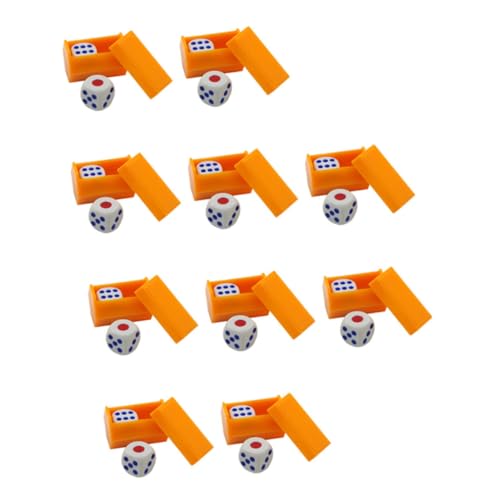 IMIKEYA 10 Sätze Hören Sie den Wind spaß witzige partyzubehör für Feiern wichtelgeschenke lustig Unterhaltungswürfel Spiel Plastik Orange von IMIKEYA
