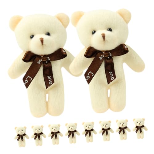 IMIKEYA 10 Stück Bär Schlüsselanhänger Cartoon Kleines Plüschtier Kuscheltier Hängende Babypuppe Miniatur Gastgeschenk Figur Weich Winzig Party Niedlich Multipack Klein Mini von IMIKEYA