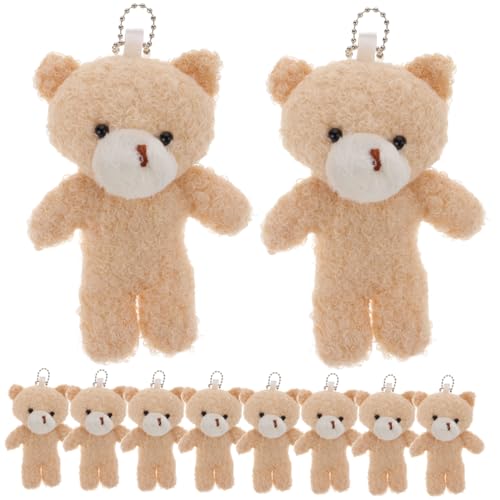 IMIKEYA 10 Stück Bärenanhänger Bären Schlüsselanhänger Bären Partygeschenke Stofftier Schlüsselanhänger Mini Bären Klein Widerstandsfähig Bären Cartoon Bär Zum Aufhängen von IMIKEYA