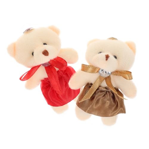 IMIKEYA 10 Stück Bärenpuppe Tragen Kleiner Junge Plüschspielzeug Plüschtiere Mini Plüsch-bärentaschen-anhänger Kuscheltiere Als Schlüsselanhänger Kuscheltiere Anhänger Tuch Black von IMIKEYA