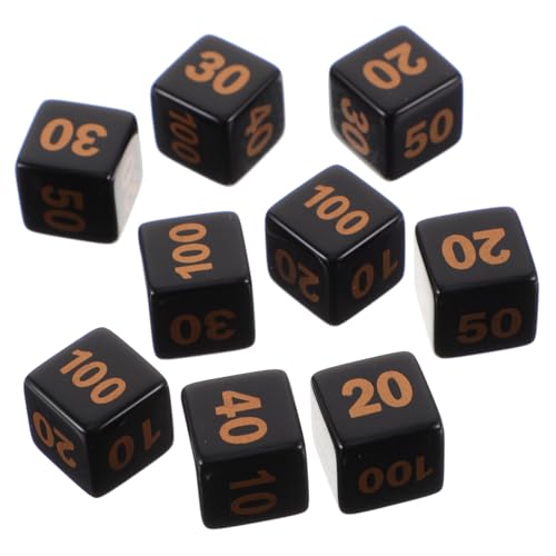 IMIKEYA 10 Stück Blutzahl Würfel Tragbare Würfel Partygeschenk Würfel Masse Würfel Für Spiel Mini-würfel Spiel Würfel Brettspiel-Tool Farbige Würfel Partywürfel Acryl Black von IMIKEYA