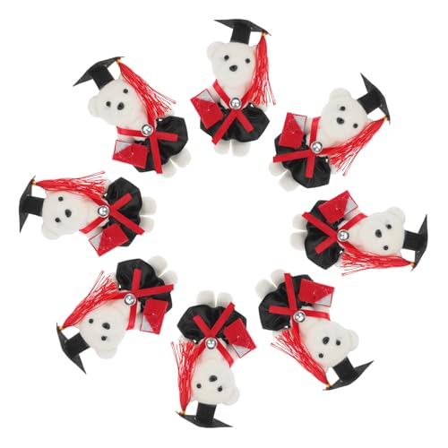IMIKEYA 10 Stück Dr. Bärenstrauß kuschelbären Little Bear abschlussgeschenk spieluhr bär Abschlussbär dekorativer Graduierungs-Plüschbär kleine Bärenpuppe Plüschbären Schaum von IMIKEYA