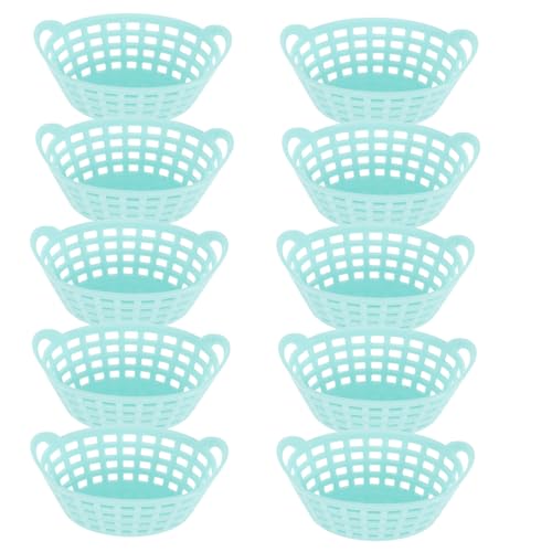 IMIKEYA 10 Stück Einkaufskorb aus Kunststoff Wäschekorb faltbar Kücheneimer Körbe kühlkorb einkaufskorb Storage Baskets Mini-Einkaufskorb Miniatur-Korbmodell Korb-Modell Plastik von IMIKEYA