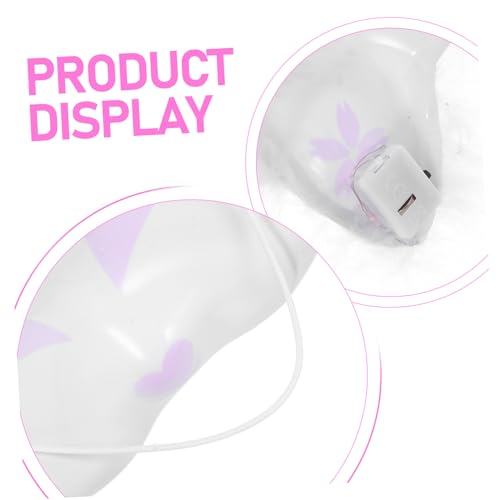 IMIKEYA 10 Stück Japanische Fuchsgesichtsmaske Halbgesichts-design mit Leuchtlicht Plüschmaske für Cosplay Halloween Karneval Party Erwachsene Fuchsmaske batteriefrei von IMIKEYA