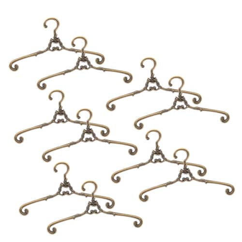 IMIKEYA 10 Stück Kleiner Kleiderbügel für Puppen Metall Kleiderbügel Retro Puppenzubehör Kompakt und Tragbar für Puppenschränke von IMIKEYA