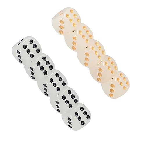 IMIKEYA 10 Stück Leuchtende Acrylwürfel für Partyspiele Nachtleuchtende mit Schwarze Goldene für Spieleabende und Feierlichkeiten IMIKEYA 10 Stück Leuchtende Acrylwürfel für Partyspiele Nachtleuchtende mit Schwarze Goldene für Spieleabende und Feierlichkeiten von IMIKEYA