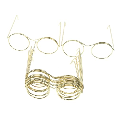 IMIKEYA 10 Stück Mini-Brillenspielzeug ferngläser kinderferngläser Brillenrahmen Mädchenpuppen Puppenbrille Bastelsonnenbrille für Puppen Mini- zum Basteln Stahl Golden IMIKEYA 10 Stück Mini-Brillenspielzeug ferngläser kinderferngläser Brillenrahmen Mädchenpuppen Puppenbrille Bastelsonnenbrille für Puppen Mini- zum Basteln Stahl Golden von IMIKEYA