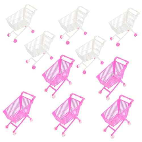 IMIKEYA 10 Stück Mini-Einkaufswagen Auto Eiswagen- für Maschine Miniaturfiguren kinderspielzeug -Trolley- Einkaufswagen Plastik IMIKEYA 10 Stück Mini-Einkaufswagen Auto Eiswagen- für Maschine Miniaturfiguren kinderspielzeug -Trolley- Einkaufswagen Plastik von IMIKEYA