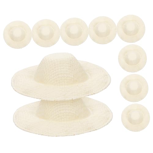 IMIKEYA 10 Stück Mini-Hut puppenkleidung Puppen Kleidung Puppenkostüme gartentischchen doll Accessories Strohhut Mini-Hexenhut süße Mütze Mini-Puppenhüte Mini gewebter Hut Stoff Beige IMIKEYA 10 Stück Mini-Hut puppenkleidung Puppen Kleidung Puppenkostüme gartentischchen doll Accessories Strohhut Mini-Hexenhut süße Mütze Mini-Puppenhüte Mini gewebter Hut Stoff Beige von IMIKEYA