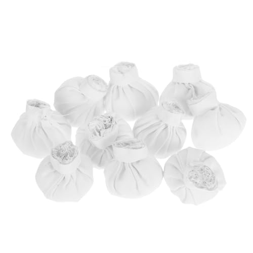 IMIKEYA 10 Stück Mini -Kochhut Miniatur-Dekorationen Zubehör für Puppenkostüme Zubehör für die Puppenherstellung Miniatur -Dinge Miniaturhüte Minihut zum Basteln Miniaturhut Stoff Weiß von IMIKEYA