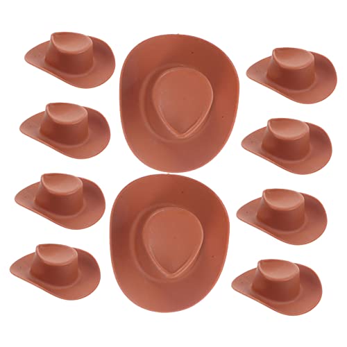 IMIKEYA 10 Stück Mini-cowboyhut Mini-Hut Cowboy-Hut Rosafarbener Cowboyhut Cowboyhüte Cowboyhut Für Puppenstrohhüte Miniaturhüte Mini-hüte Mini-Miniatur-Hut Hut- Plastik Braun IMIKEYA 10 Stück Mini-cowboyhut Mini-Hut Cowboy-Hut Rosafarbener Cowboyhut Cowboyhüte Cowboyhut Für Puppenstrohhüte Miniaturhüte Mini-hüte Mini-Miniatur-Hut Hut- Plastik Braun von IMIKEYA