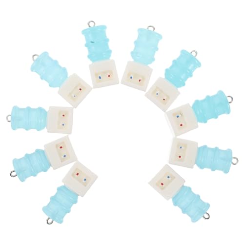 IMIKEYA 10 Stück Mini-wasserspender-anhänger Mini-Scrapbook-schlüsselanhänger Süße Reize Masse Schlüsselanhänger-bastelset Eisbecher-anhänger Obstanhänger Als Anhänger Für Ohrringe Harz von IMIKEYA