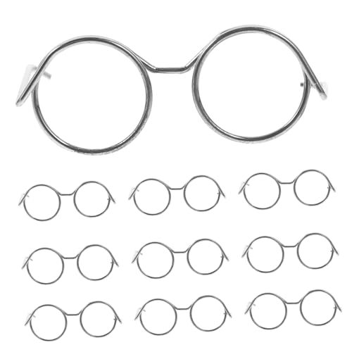 IMIKEYA 10 Stück Minipuppenbrille Puppenkleidung stilvolle Brillenrequisiten austauschbare Mini-Brille Mini-Glasrahmen stylische Puppensonnenbrille Puppenglas Eisen Silver IMIKEYA 10 Stück Minipuppenbrille Puppenkleidung stilvolle Brillenrequisiten austauschbare Mini-Brille Mini-Glasrahmen stylische Puppensonnenbrille Puppenglas Eisen Silver von IMIKEYA