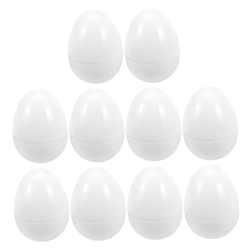 IMIKEYA 10 Stück Ostereier Eier Plastikeier Spielzeugeier für Kleinkinder offene Eier Eierschmuck Halloween-Eier Leere Eier Weiß IMIKEYA 10 Stück Ostereier Eier Plastikeier Spielzeugeier für Kleinkinder offene Eier Eierschmuck Halloween-Eier Leere Eier Weiß von IMIKEYA