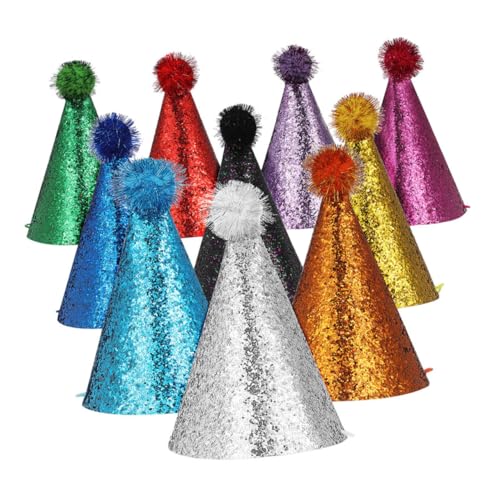 IMIKEYA Wiederverwendbare Glitzernde Partyhüte Für Geburtstage – 10er-pack Kegelkappen Für Kinder- Und Babypartys IMIKEYA Wiederverwendbare Glitzernde Partyhüte Für Geburtstage – 10er-pack Kegelkappen Für Kinder- Und Babypartys von IMIKEYA