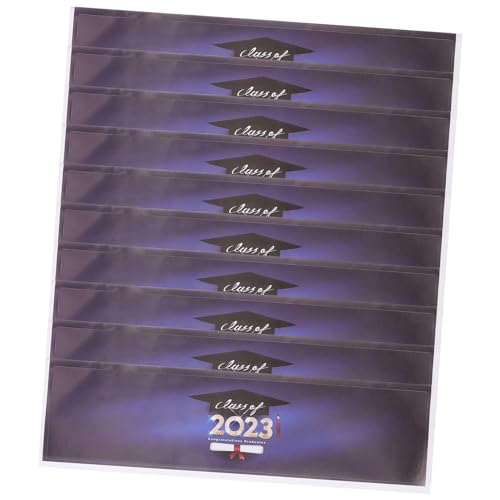 IMIKEYA 10 Stück Personalisierte Aufkleber Für Wasserflaschen Zum Schulabschluss Cheer Aufkleber Für Wasserflaschen Aufkleber Für Wasserflaschen Wasserflaschen Aufkleber Blaues PVC von IMIKEYA