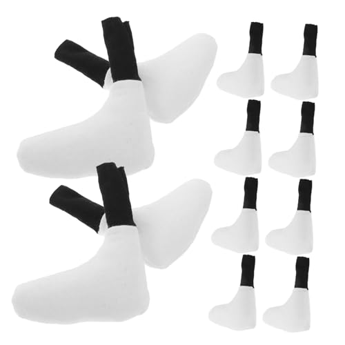 IMIKEYA 10 Stück Plüschpuppenzubehör Puppenteile Für Die Puppenherstellung Handgemachte Puppe DIY Mini-puppenfuß Babypuppenteile Puppen-ersatzfüße Flexible Puppenfüße Baumwolle von IMIKEYA