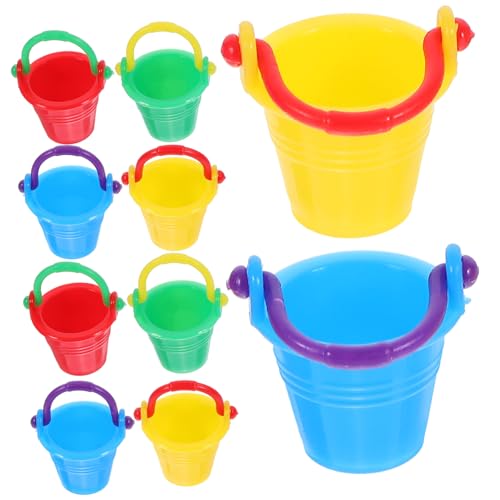 IMIKEYA 10 Stück Puppenhaus-Eimer Mini-Eimer für Mini- Mini-Eimer zum Basteln für kinderspielzeug pädagogisches Mini-Eimer-Modell Plastik von IMIKEYA