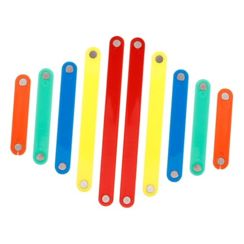 IMIKEYA 10 Stück Puzzle für bauklötze Mathematisches Mathematische Bruchmagnete für den Unterricht farbige Satzstreifen Plastik von IMIKEYA