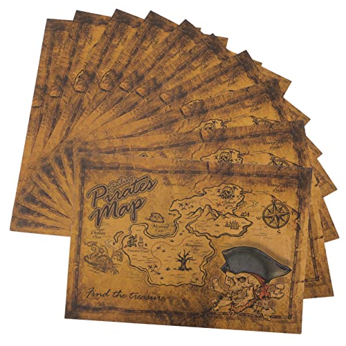 IMIKEYA 10 Stück Schatzkartenspielzeug Piratenkarte Halloween Piratenpartydekorationen Piratendekor Piratenzubehör für Gefälligkeiten für Kinderpartys Karnevalszubehör Papier IMIKEYA 10 Stück Schatzkartenspielzeug Piratenkarte Halloween Piratenpartydekorationen Piratendekor Piratenzubehör für Gefälligkeiten für Kinderpartys Karnevalszubehör Papier von IMIKEYA