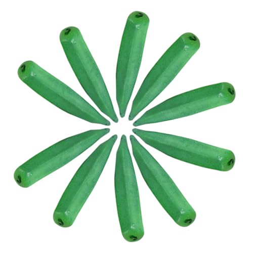 IMIKEYA 10 Stück Simulierte Okra Gemüse Gefälschte Pflanzen Drinnen Grün Künstlich Gefälschte Okra-Modelle Realistisches Okra-Modell Requisiten Präsentieren Küchendekoration Schaum Green von IMIKEYA