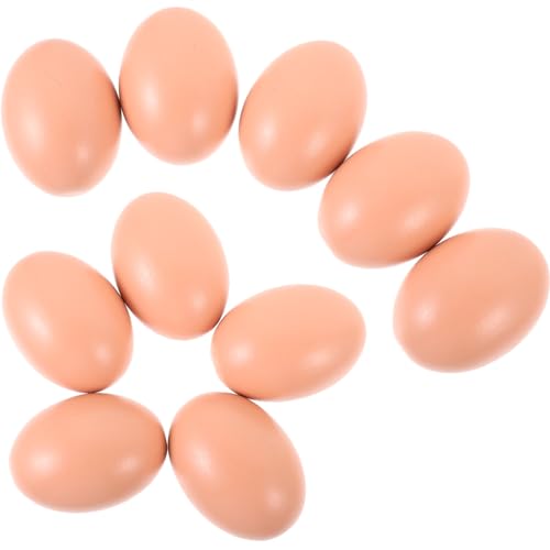 IMIKEYA 10 Stück Simuliertes Ei-DIY-kinderspielzeug Eier Klein Party-Ei-Dekorationen Kreatives Ei Gefälschte Ei-Requisiten Gefälschtes Ei Holz von IMIKEYA
