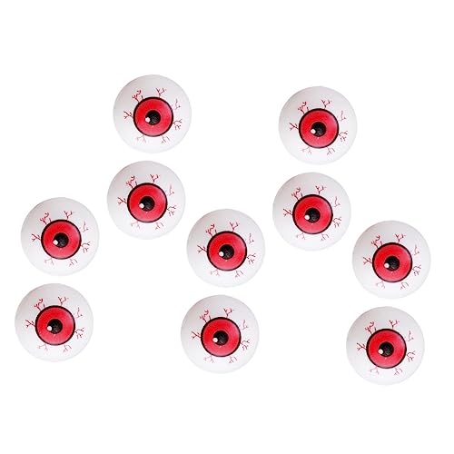 IMIKEYA 10 Stück Teiliges Halloween Deko Rote Plastik Horror Augen Realistische Fake Halloween Eyeballs für Party Tragbare Gruselspielzeuge als und Partyzubehör für Schaurige von IMIKEYA