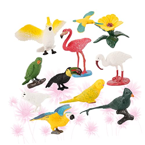 IMIKEYA 10 Stück Teiliges Mini Vogelmodell aus Kunststoff Realistische Simulation von Papagei Flamingo und Pädagogisches Kreativität und Farbkennung Zufällige Farbe IMIKEYA 10 Stück Teiliges Mini Vogelmodell aus Kunststoff Realistische Simulation von Papagei Flamingo und Pädagogisches Kreativität und Farbkennung Zufällige Farbe von IMIKEYA