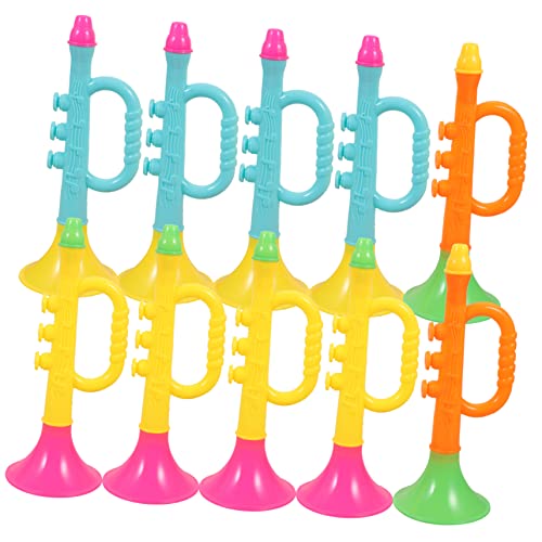 IMIKEYA 10 Stück Teiliges Trompeten Musikinstrumente für Frühe Musikalische Material Kreative Spielzeuge zur Entwicklung Musikalischer Fähigkeiten Zufällige Farbe von IMIKEYA