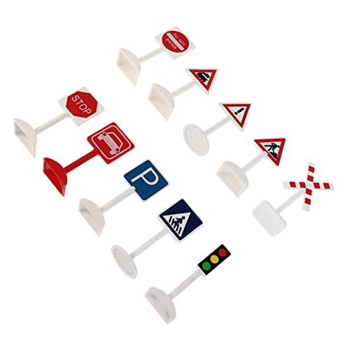 IMIKEYA 10 Stück Teiliges mit Verkehrszeichen für Praktische und Lehrreiche Spielzeuge für Verkehrserziehung und DIY Sandtischgestaltung von IMIKEYA