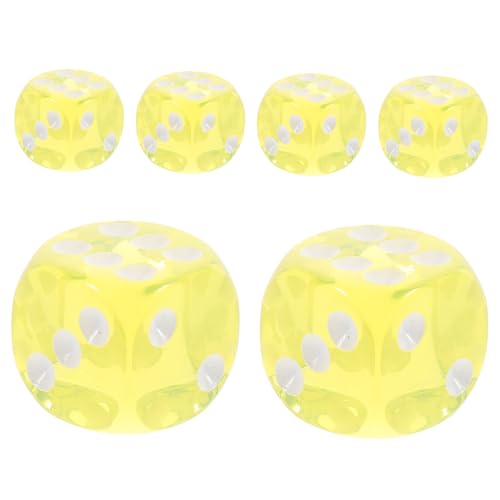 IMIKEYA 10 Stück Transparente Würfel Planke Spiel mehrseitige Würfel Partywürfel Würfel Masse Brett Würfel Partygeschenk Zahlenwürfel 6-seitiger Würfel Acryl Yellow IMIKEYA 10 Stück Transparente Würfel Planke Spiel mehrseitige Würfel Partywürfel Würfel Masse Brett Würfel Partygeschenk Zahlenwürfel 6-seitiger Würfel Acryl Yellow von IMIKEYA