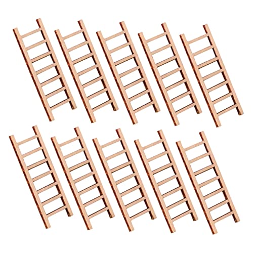 IMIKEYA 10 Stück Treppen Ornament Teiliges Holz Deko für Mikrolandschaften und Pflanzgefäße für Häuser und Gartenverzierungen Hochwertiges Holz Vielseitig Einsetzbar von IMIKEYA