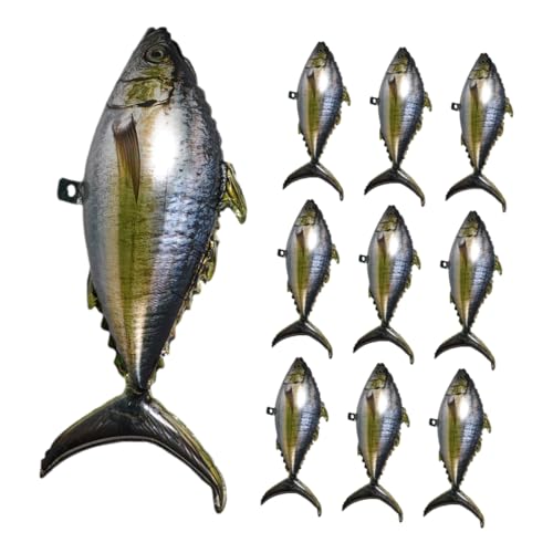 IMIKEYA 10 Stück Wiederverwendbare Aluminium Folie Thunfisch Form Dekoration für Angel und Unterwasser Partys für Geburtstagsfeiern und Anlässe IMIKEYA 10 Stück Wiederverwendbare Aluminium Folie Thunfisch Form Dekoration für Angel und Unterwasser Partys für Geburtstagsfeiern und Anlässe von IMIKEYA