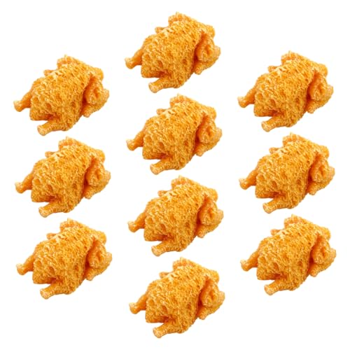 IMIKEYA 10 Stück gebratenes Huhn Realistische Nachbildung von Essen Deko für Küche und Party Spaß und interessante Dekorationselemente DIY Zubehör Trommetten realistisches Spielfutter Harz von IMIKEYA