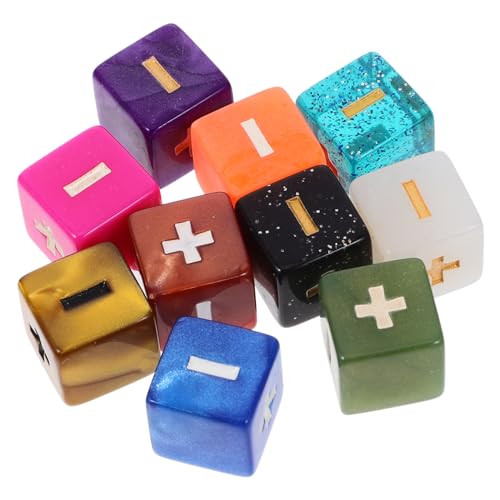 IMIKEYA Lernwürfel-Set – 10-teiliges Lernwürfel-Set Aus Acryl Für Klassenzimmer- Und Partyspiele von IMIKEYA
