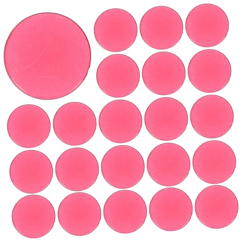IMIKEYA 100 Stück Bingo Chips Spielmarken Zähler Für Spiele Bingo Marker Zählchips Spielmarken Scheibe Mathematik Zähler Acryl Rot von IMIKEYA