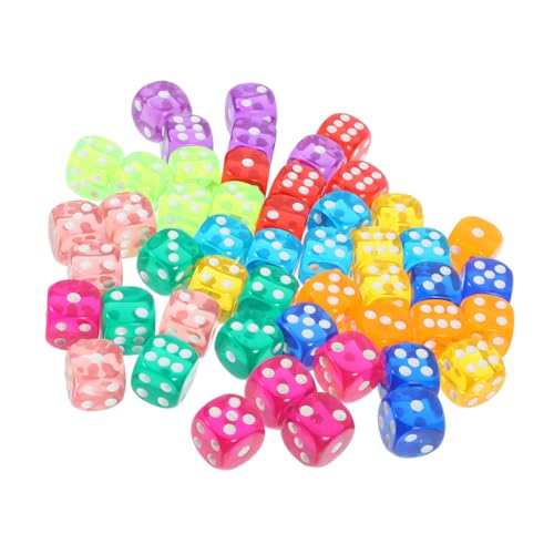 IMIKEYA 100 Stück Brettspielwürfel Mehrseitige Partywürfel Groß Weiß Jumbo Tisch Durchscheinendes Würfelspiel Große Würfel Kleine Würfel Spielwürfel Lustige Würfelspiel Requisiten von IMIKEYA