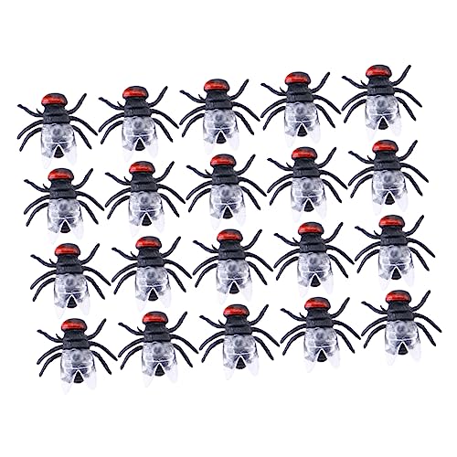 IMIKEYA 100 Stück Künstliche Fliege Fliegt Gefälschte Spielzeuge Halloween Künstlich Kniffliges Fliegen Gefälschte Fehler Simulation Gruseliger Insekten Horror-Modell Black von IMIKEYA